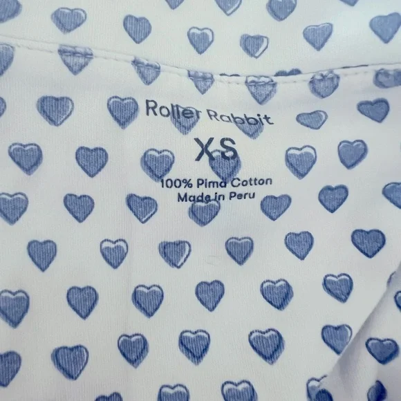 Roller Rabbit blue heart pajama shirt - Picture 2 of 2